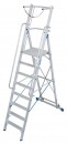 KRAUSE Stabilo drabina z platformą i barierkami 8 stopni + rolki